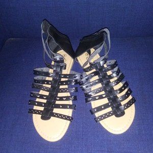 gladiator black sandles